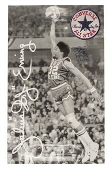 Julius Erving Signed and Inscribed Converse Poster